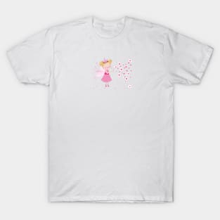 Cute fairy blows soap bubbles T-Shirt